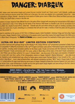 Danger: Diabolik: The Masters Of Cinema Series: Limited Edition (4K Ultra HD-UK/Blu-ray-UK)