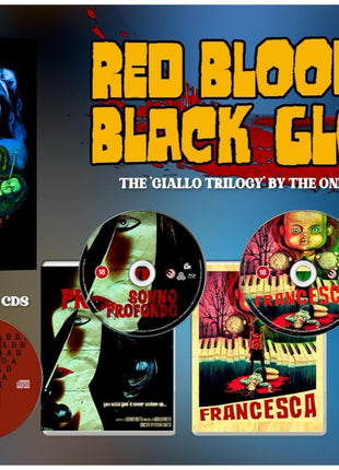 Red Blood On Black Gloves: The Giallo Trilogy By The Onetti Brothers: Limited Edition (Blu-ray-UK/CD): Sonno Profondo / Francesca / Abrakadabra