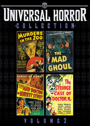 Universal Horror Collection: Volume 2 (Blu-ray): Murders In The Zoo / The Mad Ghoul / The Mad Doctor Of Market Street / The Strange Case Of Doctor Rx