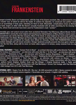Flesh For Frankenstein (4K Ultra HD/Blu-ray 3D/Blu-ray)