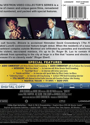 Shivers: Limited Edition (Blu-ray)(SteelBook)