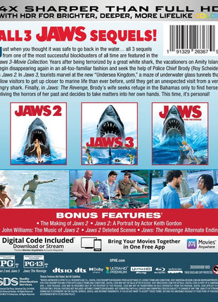 Jaws: 3-Movie Collection (4K Ultra HD/Blu-ray): Jaws 2 / Jaws 3 / Jaws: The Revenge