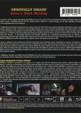 Criminally Insane / Satan's Black Wedding (Blu-ray)