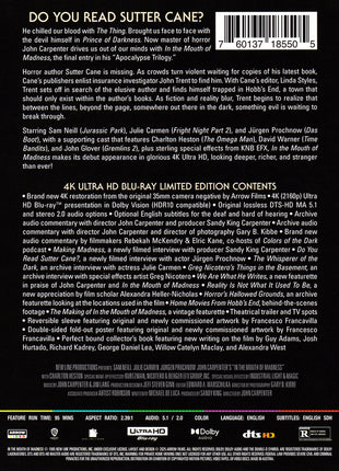 In The Mouth Of Madness: Limited Edition (4K Ultra HD)