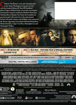Sleepy Hollow: Limited Edition (4K Ultra HD/Blu-ray)(SteelBook)(Reissue)