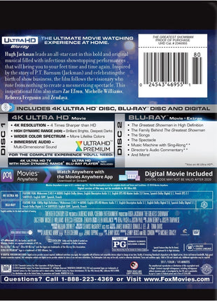 Greatest Showman (4K Ultra HD/Blu-ray)