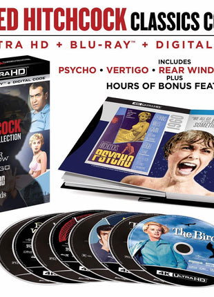 Alfred Hitchcock Classics Collection (4K Ultra HD/Blu-ray): Rear Window / Vertigo / Psycho / The Birds