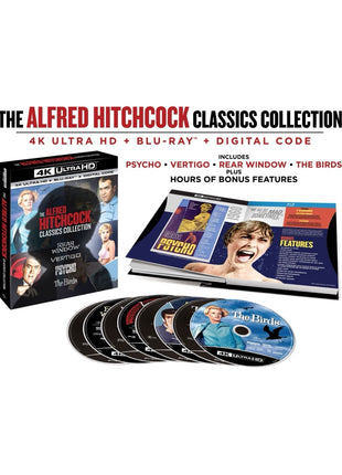 Alfred Hitchcock Classics Collection (4K Ultra HD/Blu-ray): Rear Window / Vertigo / Psycho / The Birds