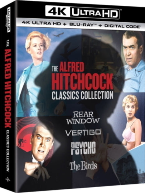 Alfred Hitchcock Classics Collection (4K Ultra HD/Blu-ray): Rear Window / Vertigo / Psycho / The Birds