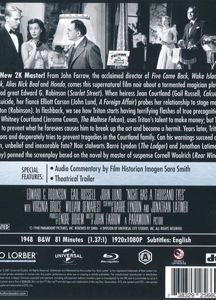 Night Has A Thousand Eyes (Blu-ray)