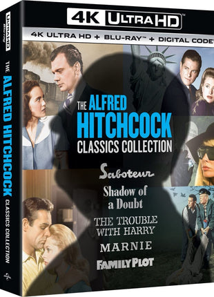 Alfred Hitchcock Classics Collection Vol. 2 (4K Ultra HD/Blu-ray): Saboteur / Shadow Of A Doubt / The Trouble With Harry / Marnie / Family Plot