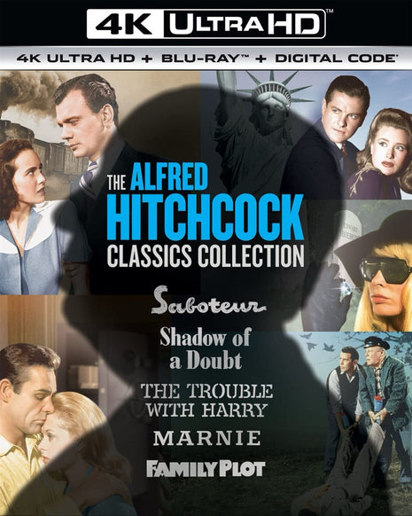 Alfred Hitchcock Classics Collection Vol. 2 (4K Ultra HD/Blu-ray): Saboteur / Shadow Of A Doubt / The Trouble With Harry / Marnie / Family Plot
