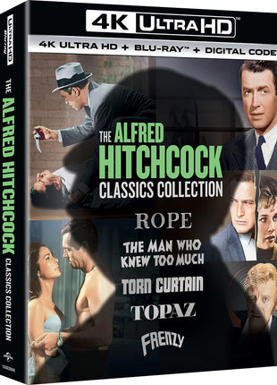 Alfred Hitchcock Classics Collection Vol. 3 (4K Ultra HD/Blu-ray): Rope / The Man Who Knew Too Much / Torn Curtain / Topaz / Frenzy