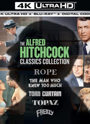 Alfred Hitchcock Classics Collection Vol. 3 (4K Ultra HD/Blu-ray): Rope / The Man Who Knew Too Much / Torn Curtain / Topaz / Frenzy