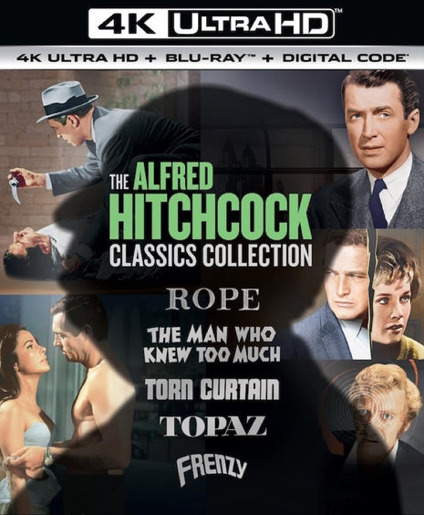 Alfred Hitchcock Classics Collection Vol. 3 (4K Ultra HD/Blu-ray): Rope / The Man Who Knew Too Much / Torn Curtain / Topaz / Frenzy