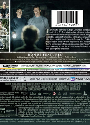 Signs (4K Ultra HD/Blu-ray)