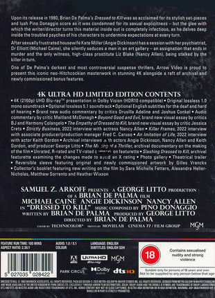 Dressed To Kill: Limited Edition (4K Ultra HD-UK)