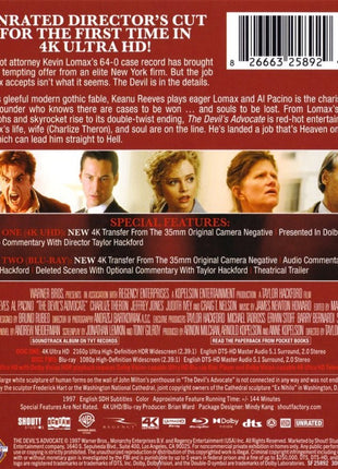 Devil's Advocate: Collector's Edition (4K Ultra HD/Blu-ray)