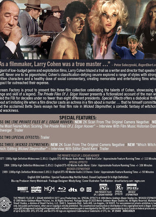 Larry Cohen: Mystery & Misdirection (Blu-ray):The Private Files Of J. Edgar Hoover / Special Effects / Wicked Stepmother