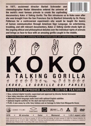Koko: A Talking Gorilla: Criterion Collection