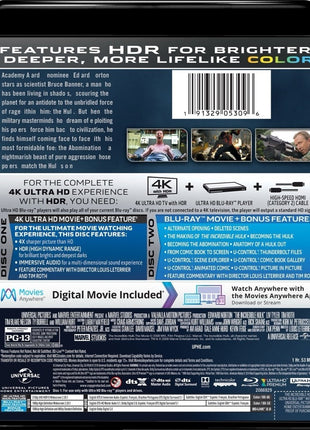 Incredible Hulk (2008)(4K Ultra HD/Blu-ray)