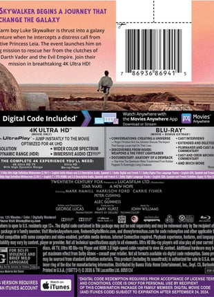 Star Wars Episode IV: A New Hope: Ultimate Collector's Edition (4K Ultra HD/Blu-ray)