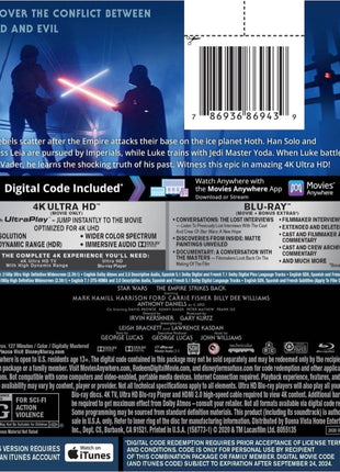 Star Wars Episode V: The Empire Strikes Back: Ultimate Collector's Edition (4K Ultra HD/Blu-ray)