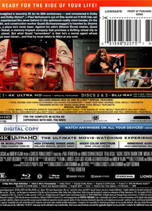 Total Recall: 30th Anniversary Edition (4K Ultra HD/Blu-ray)