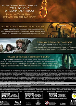 Lord Of The Rings: The Motion Picture Trilogy Remastered: Theatrical Versions (Blu-ray): The Fellowship Of Ring / The Two Towers / The Return Of King