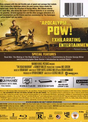 Mad Max: The Road Warrior (4K Ultra HD/Blu-ray)(ReIssue)