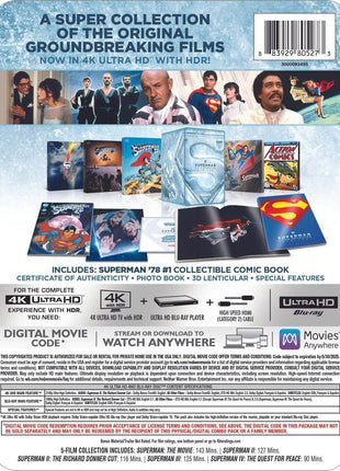 Superman: 5-Film Collection (4K Ultra HD/Blu-ray)(SteelBook): Superman: The Movie / Superman II / Superman III / Superman IV: The Quest For Peace
