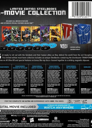 Transformers: 6-Movie Collection: Limited Edition (4K Ultra HD/Blu-ray)(SteelBook): Transformers / Revenge Of The Fallen / Dark Of The Moon / Age Of Extinction / The Last Knight / Bumblebee