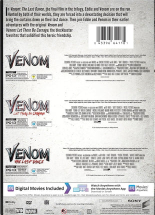 Venom: 3-Movie Collection: Venom / Venom: Let There Be Carnage / Venom: The Last Dance