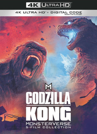 Godzilla/Kong Monsterverse 5-Film Collection (4K Ultra HD): Godzilla / Kong: Skull Island / Godzilla: King Of The Monsters / Godzilla vs. Kong / Godzilla x Kong: The New Empire
