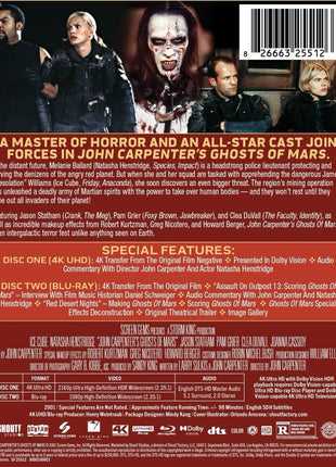 Ghosts Of Mars: Collector's Edition: Limited Edition (4K Ultra HD/Blu-ray)(SteelBook)