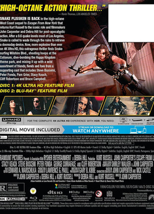Escape From L.A.: 30th Anniversary Limited Edition (4K Ultra HD/Blu-ray)(SteelBook)