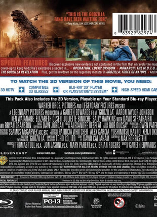 Godzilla 3D (2014)(Blu-ray 3D/Blu-ray)