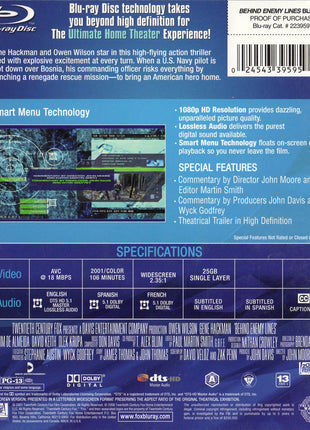 Behind Enemy Lines (Blu-ray) (USED)
