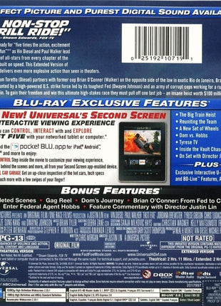 Fast Five: Extended Edition (Blu-ray/DVD) (USED)