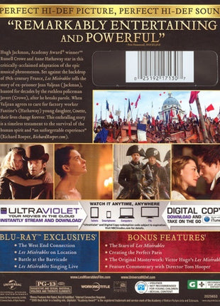 Les Miserables (2012)(Blu-ray/DVD) (USED)