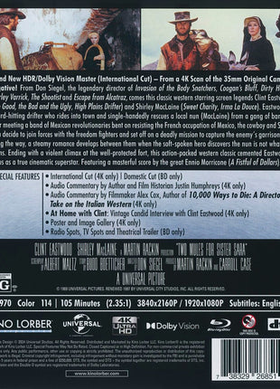 Two Mules For Sister Sara (4K Ultra HD/Blu-ray)